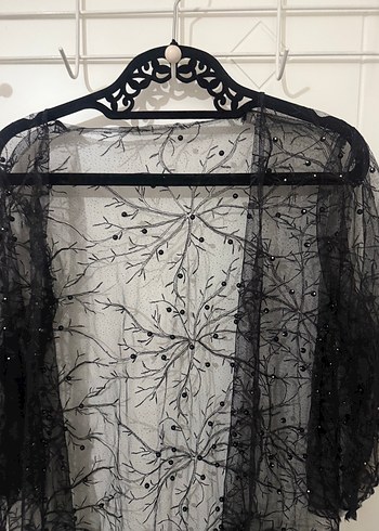 Siyah taşlı hırka - Görsel 8