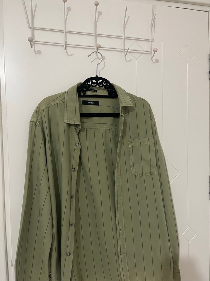 Mavi erkek gömlek - Görsel 5