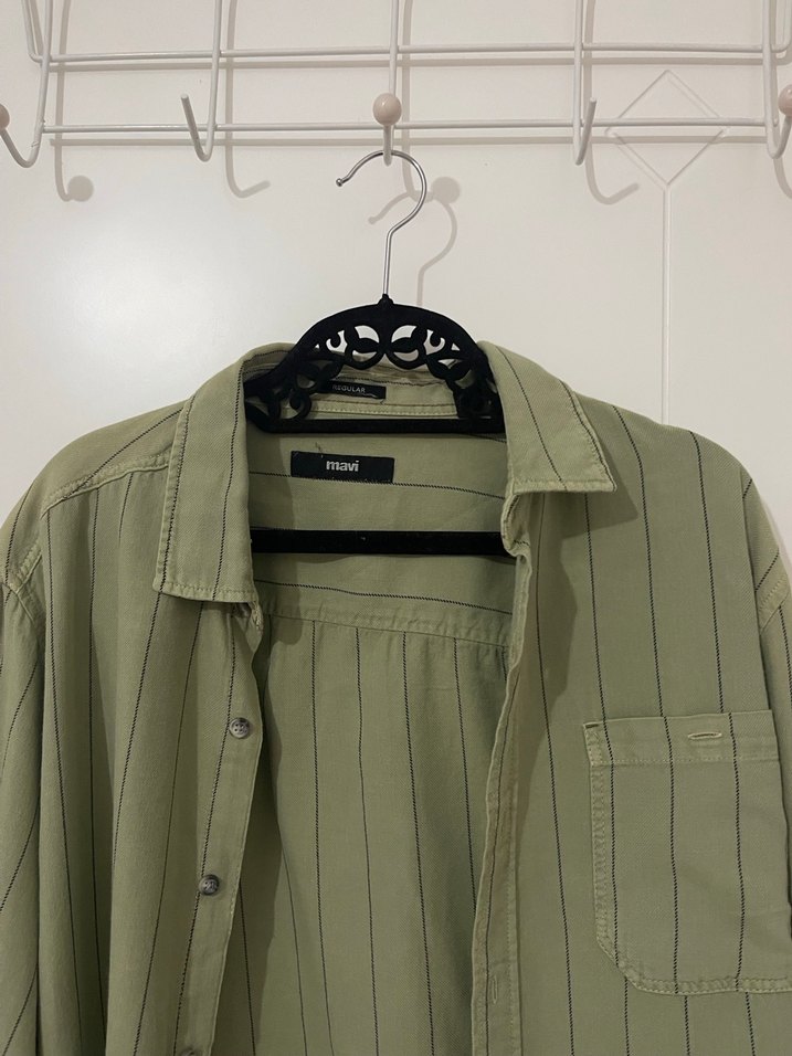 Mavi erkek gömlek - Görsel 4