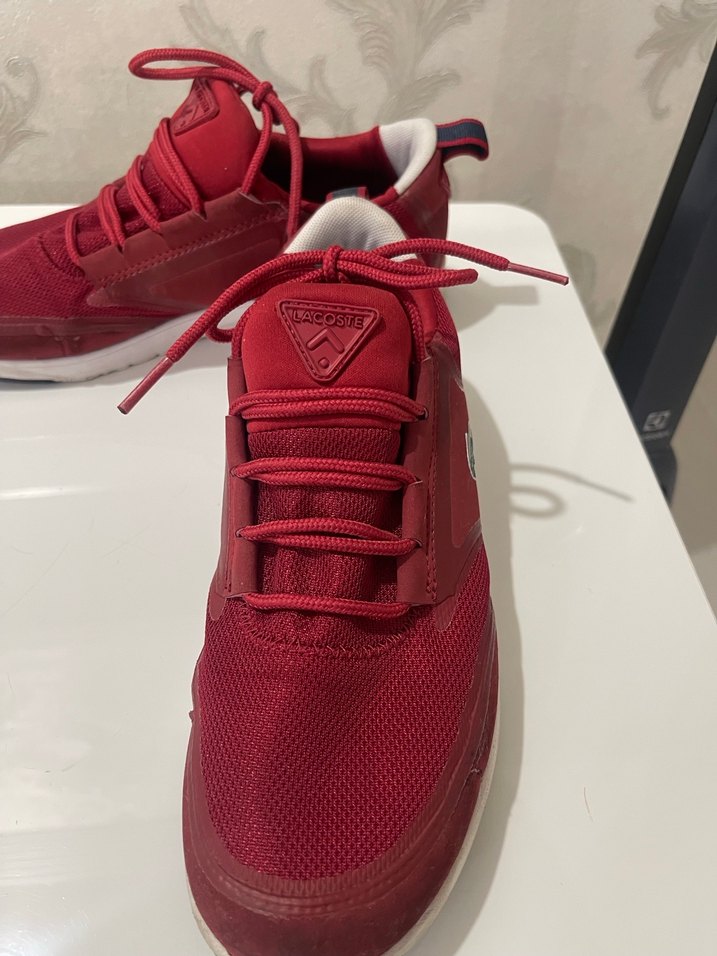 Lacoste Kırmızı Bağcıklı Kadın Spor Ayakkabı - Görsel 4