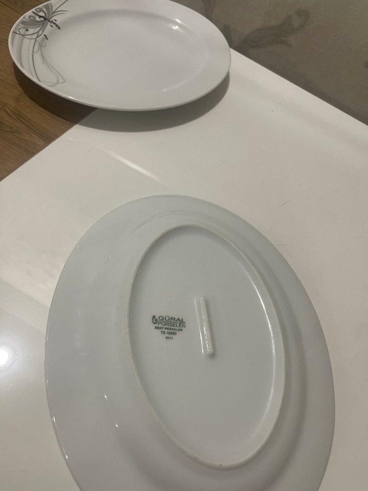 Beyaz Gri Desenli kayık - Görsel 5