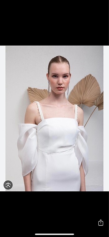 Beyaz nikah nişan elbisesi - Görsel 2