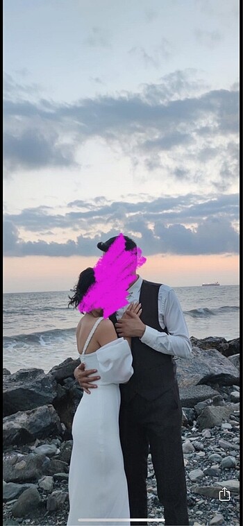 Beyaz nikah nişan elbisesi - Görsel 4