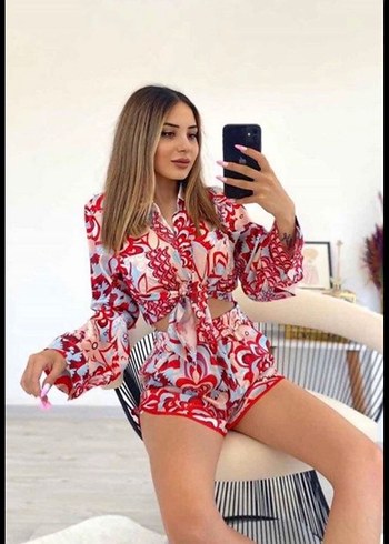 Bohem Kırmızı ikili takım - Görsel 2