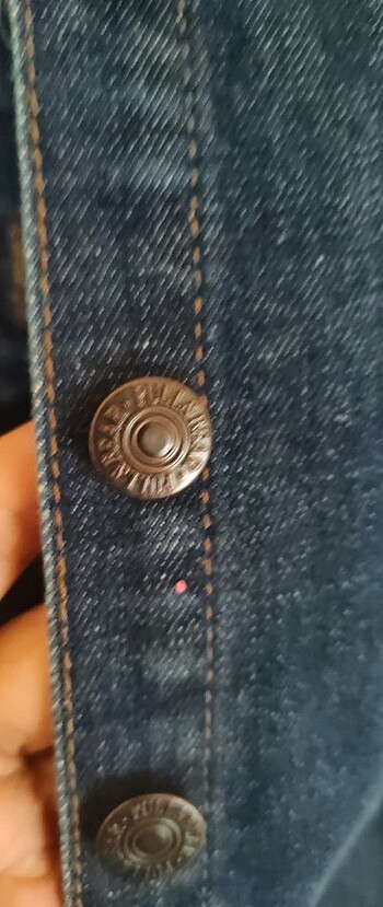 l Beden lacivert Renk PULL AND BEAR JEAN KOT ELBİSE CEKET