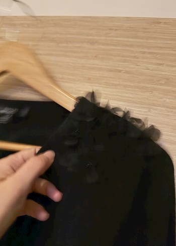 Düğmeli Siyah Uzun Kollu Kadın Hırka - Görsel 2