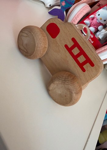 Renkli Ahşap Oyuncak Araba - Görsel 3