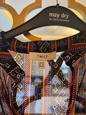 40 Beden çeşitli Renk Twist elbise