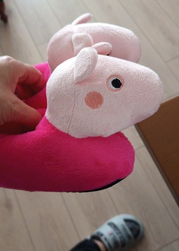 25 Beden pembe Renk Kız Çocuk Pembe Polar Kaydırmaz Terlik
