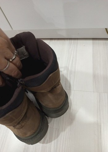 Kahverengi Deri Erkek Biker Bot - Görsel 4