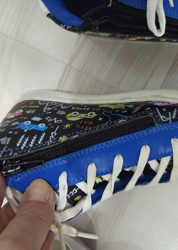 toplu fiyat Renkli Erkek Çocuk Spor Ayakkabısı Velcro - Görsel 8