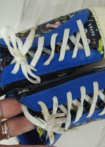 toplu fiyat Renkli Erkek Çocuk Spor Ayakkabısı Velcro - Görsel 3