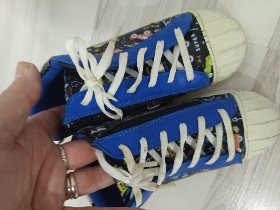 toplu fiyat Renkli Erkek Çocuk Spor Ayakkabısı Velcro - Görsel 3