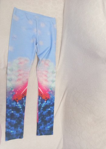 Elastik Bel Bağcıklı Batik Desenli Tayt - Görsel 4