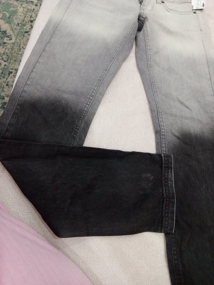 Kadın Gri Bağlamalı Street Style Kot Pantolon - Görsel 2