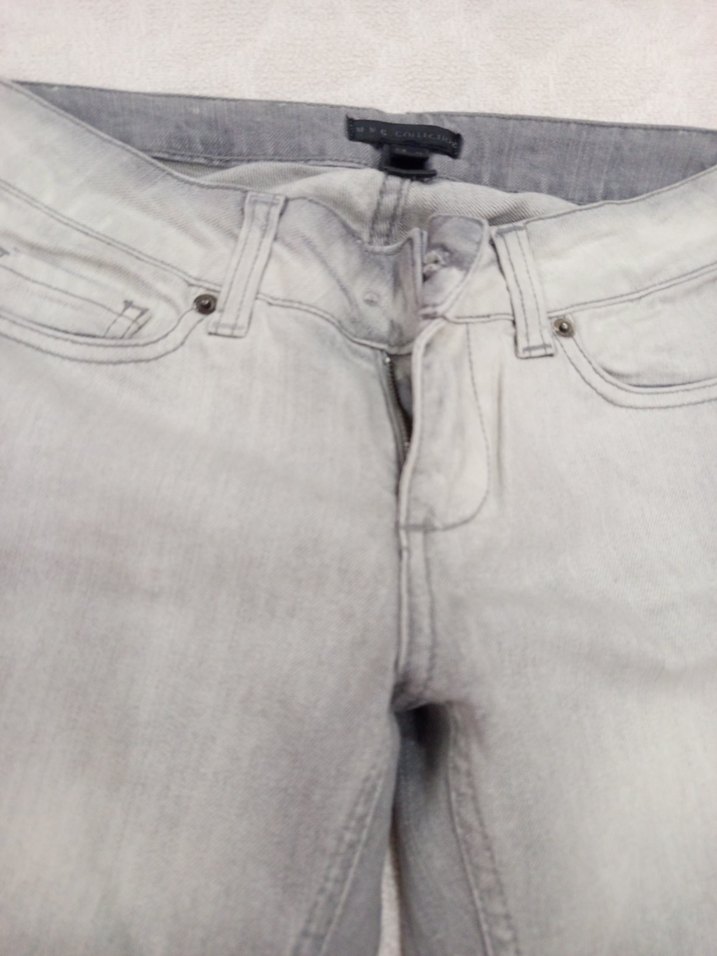 Kadın Gri Bağlamalı Street Style Kot Pantolon - Görsel 4