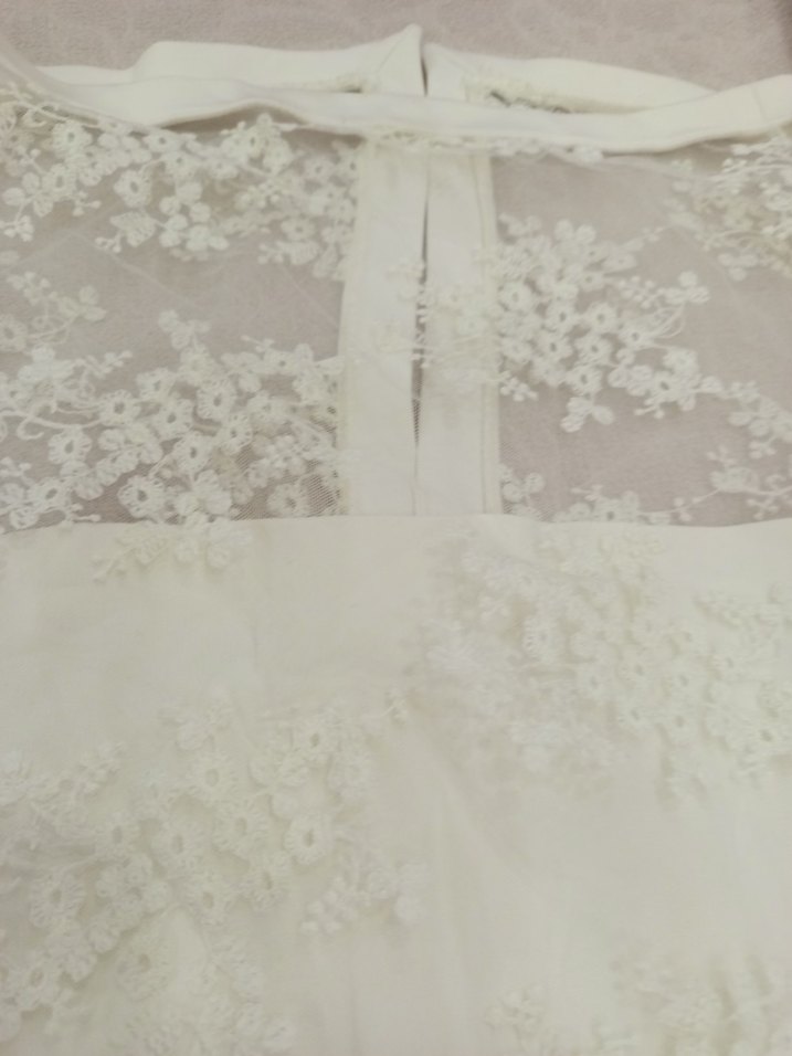 Beyaz Bohem Straplez A-Line Gelinlik - Görsel 5