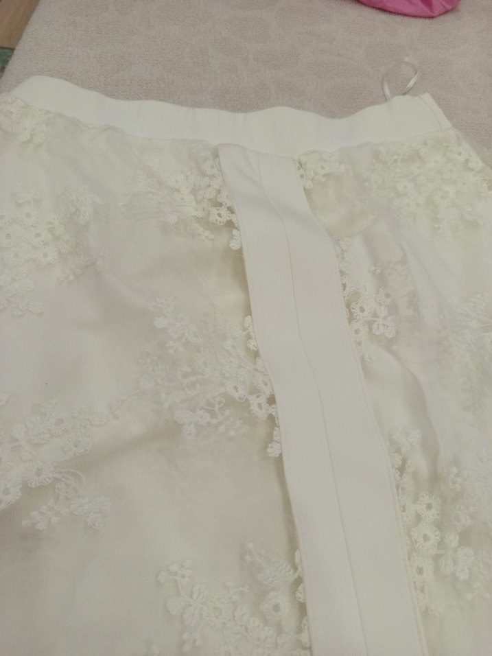 Beyaz Bohem Straplez A-Line Gelinlik - Görsel 3