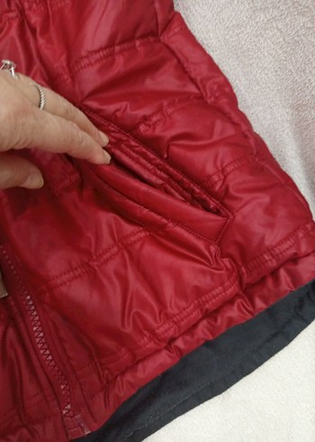 Kırmızı Fermuarlı Kadın Yelek - Görsel 2