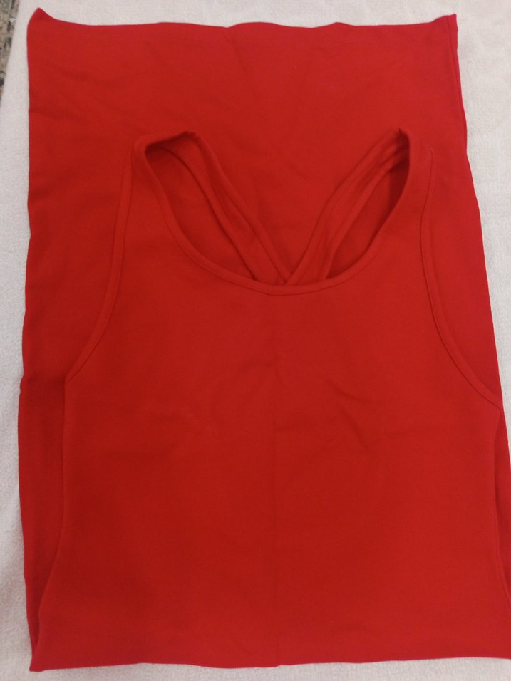 Kırmızı V Yakalı Spor elbise - Görsel 3