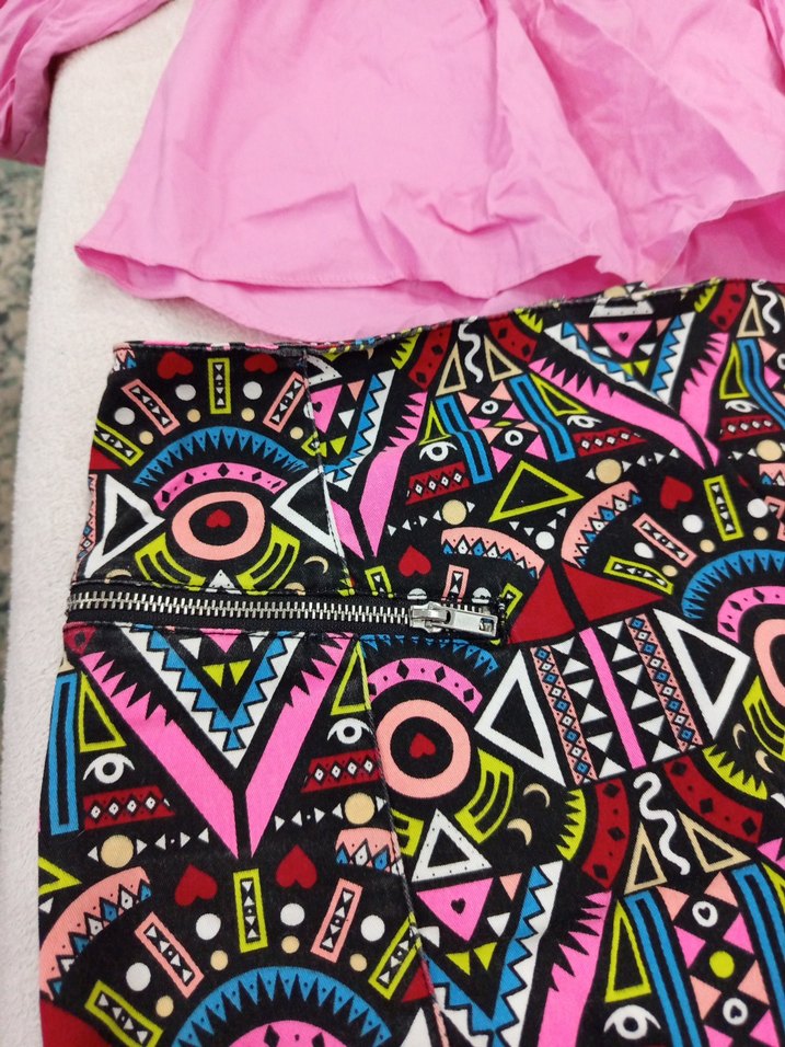 Renkli Baskılı Mini  Eteği - Görsel 4