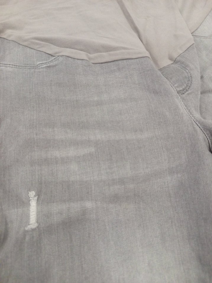 Gri Kadın Denim Rahat Kesim hamile Pantolon - Görsel 2