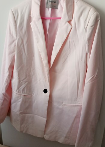 Bershka Pembe Düğmeli Kadın Blazer Ceket