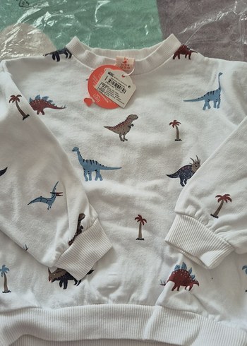 Koton Beyaz Baskılı Erkek Çocuk Sweatshirt