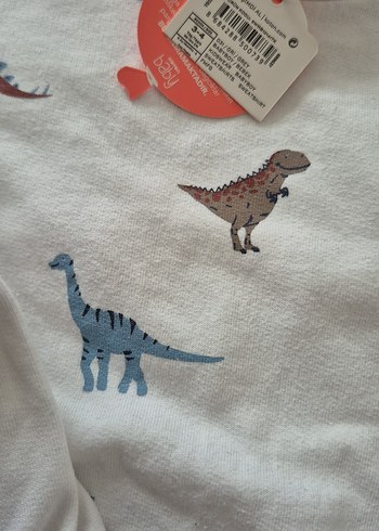 24-36 Ay Beden Beyaz Baskılı Erkek Çocuk Sweatshirt