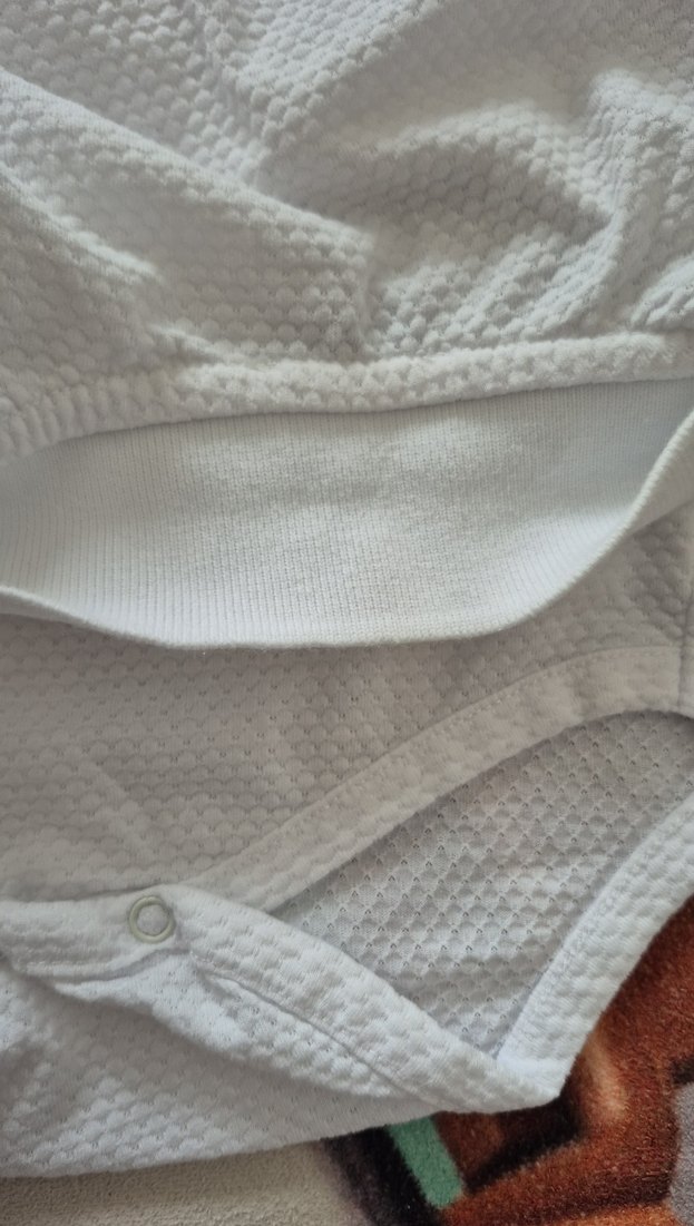 Uzun Kollu Beyaz Pamuklu Bebek Body - Görsel 5