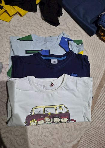 12-18 Ay Beden mavi Renk Erkek Çocuk Mavi Bol Kesim Kot Pantolon