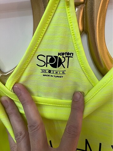 Koton Askılı neon yeşil koton