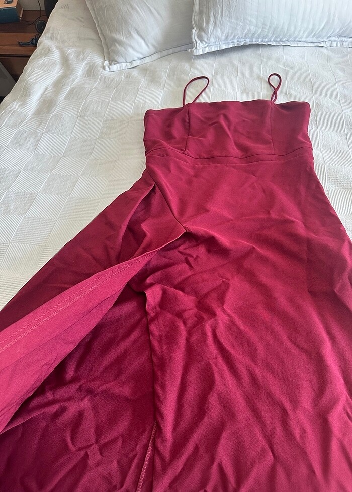 Mürdüm dokuma abiye trendyolmilla - Görsel 4