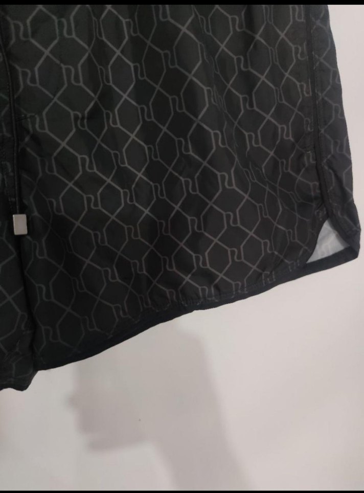 Erkek Siyah Mini Bağcıklı Yüzme Şortu - Görsel 3