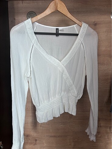 h&m beyaz bluz