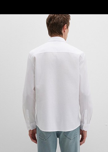 Mavi markası, Beyaz Keten Regular Fit Erkek Gömlek - Görsel 3