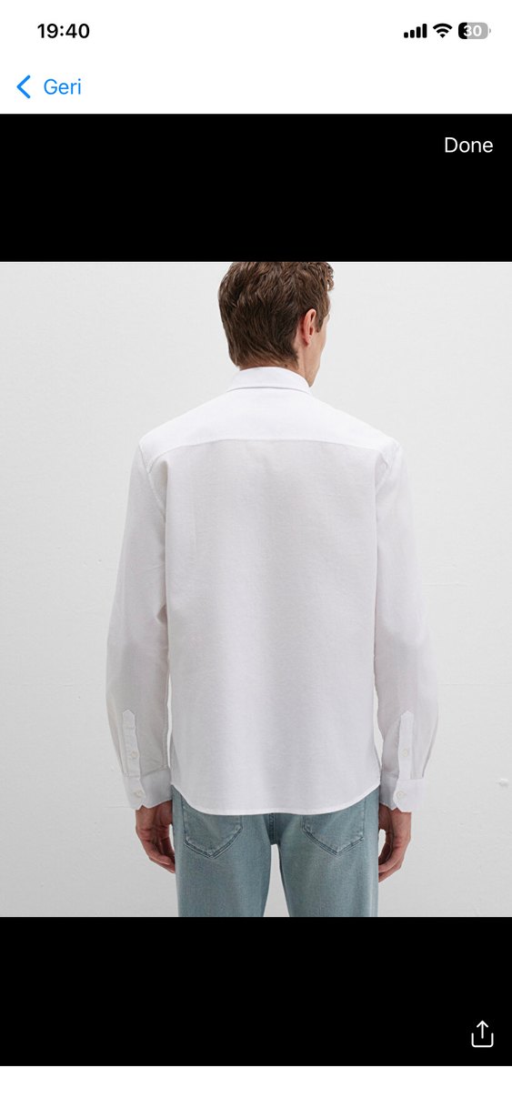 Mavi markası, Beyaz Keten Regular Fit Erkek Gömlek - Görsel 3