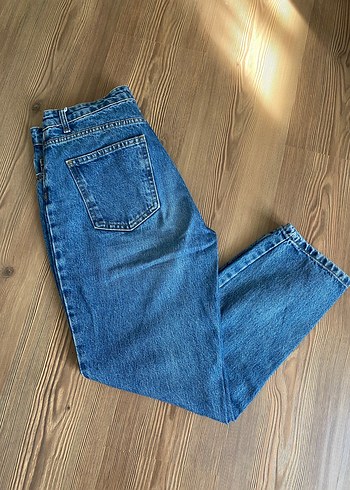 Kadın Bol Kesim Midi Boy Kot Pantolon - Görsel 2