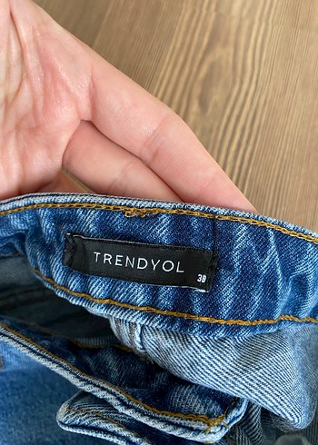 Kadın Bol Kesim Midi Boy Kot Pantolon - Görsel 3