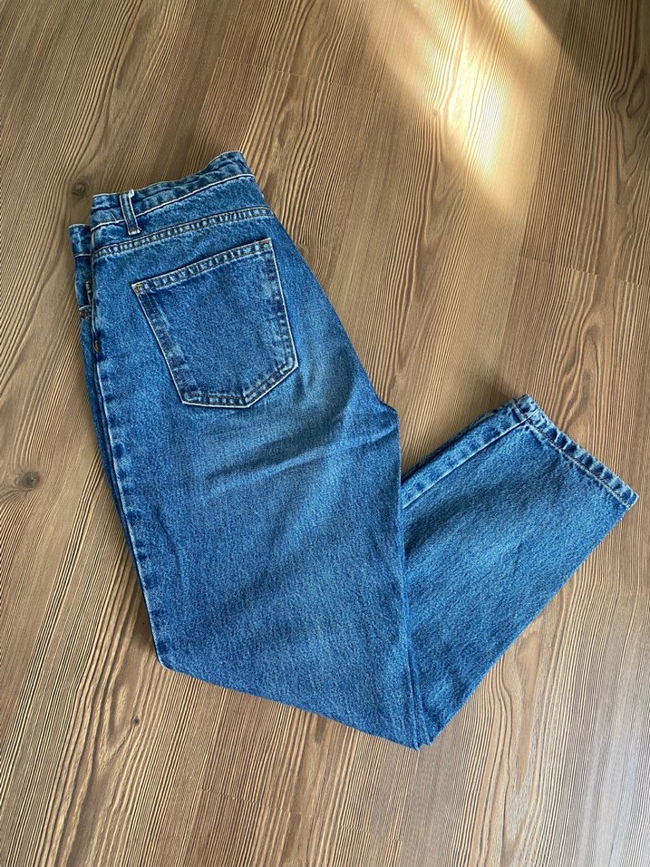 Kadın Bol Kesim Midi Boy Kot Pantolon - Görsel 2