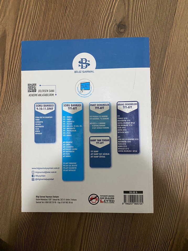 Bilgi Sarmal Yayınları Matematik AYT Soru Bankası 2. Oturum - Görsel 2
