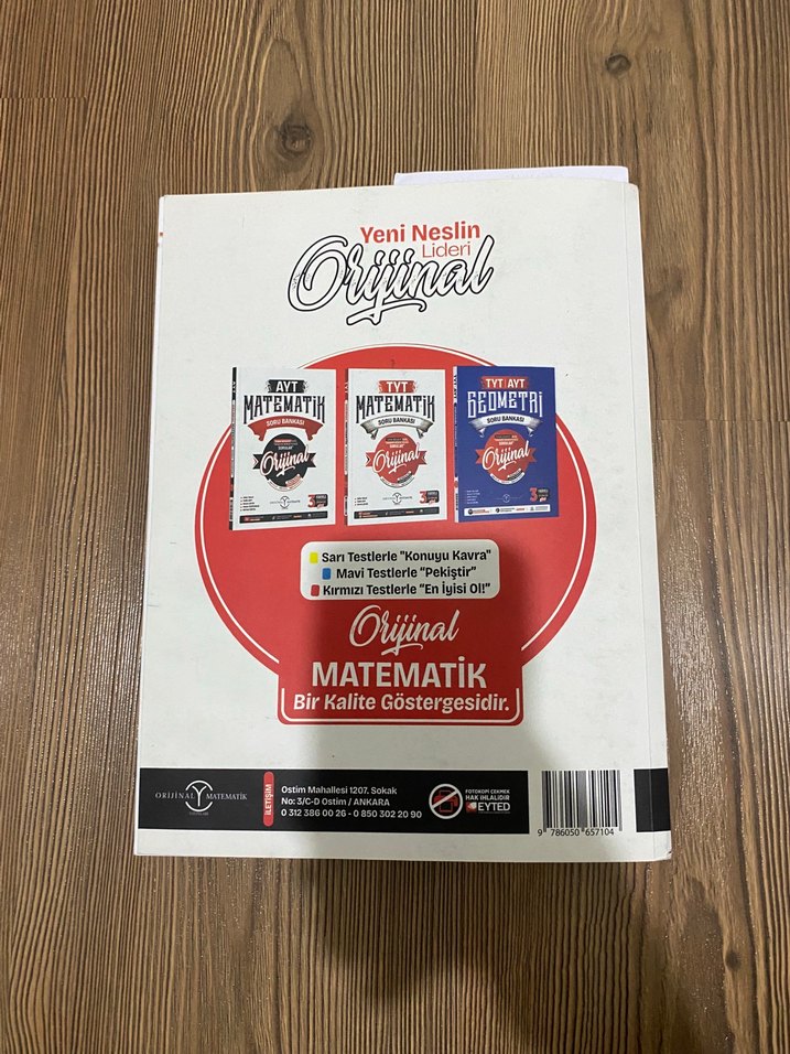 Orijinal Yayınları AYT Matematik Soru Bankası - Görsel 4