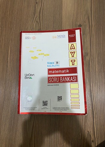 ÜçDörtBeş yayınları AYT Matematik Video Konulu Soru Bankası