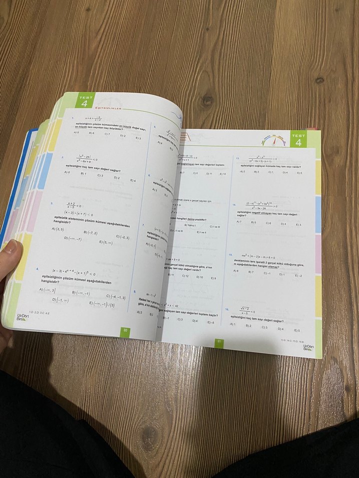 ÜçDörtBeş yayınları AYT Matematik Video Konulu Soru Bankası - Görsel 2