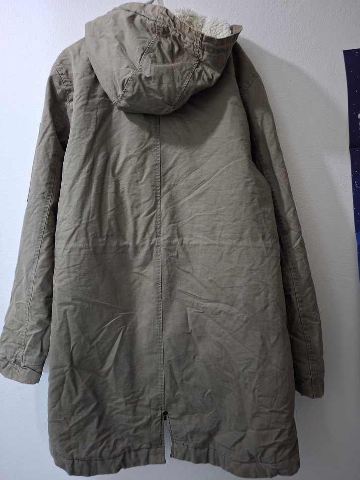 Bej Düğmeli Erkek Mont - Görsel 5