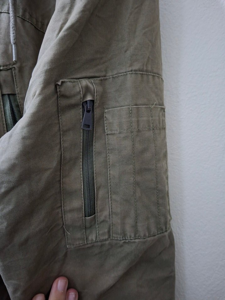 Bej Düğmeli Erkek Mont - Görsel 4