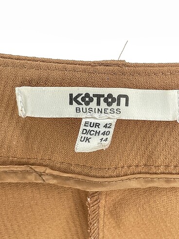 42 Beden kahverengi Renk Koton Kumaş Pantolon %70 İndirimli.
