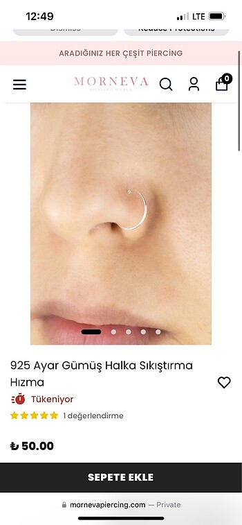  Beden beyaz Renk Deliksiz Gobek Piercing