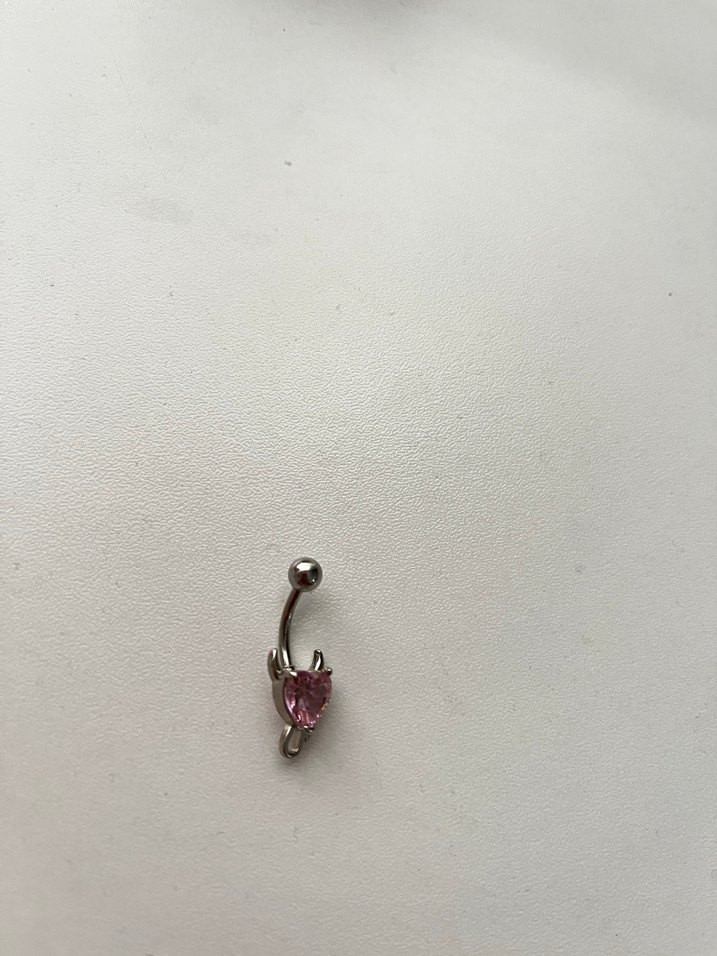 Pembe Boncuklu Kadın Göbek Piercingi - Görsel 2