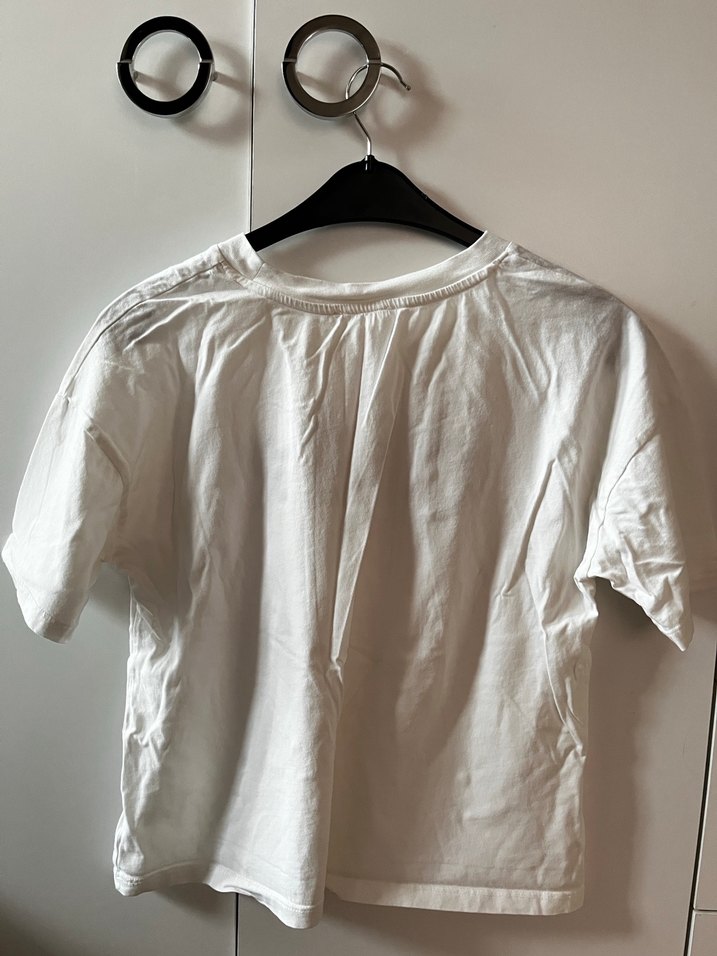 Beyaz Paris Temalı Baskılı Kadın Tişörtü - Görsel 2